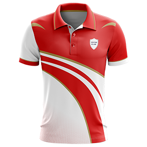 polo rouge et blanc